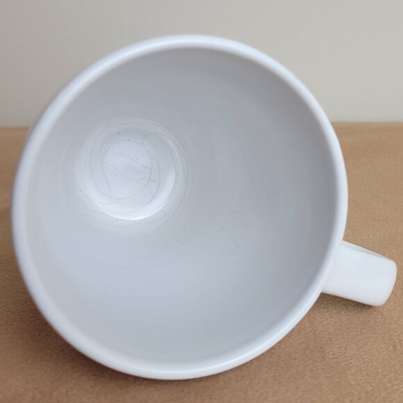 IKEA FÄRGRIK Mug White 8oz Retro Stackable Nesting Tapered Stoneware cup coffee. - Picture 6 of 10